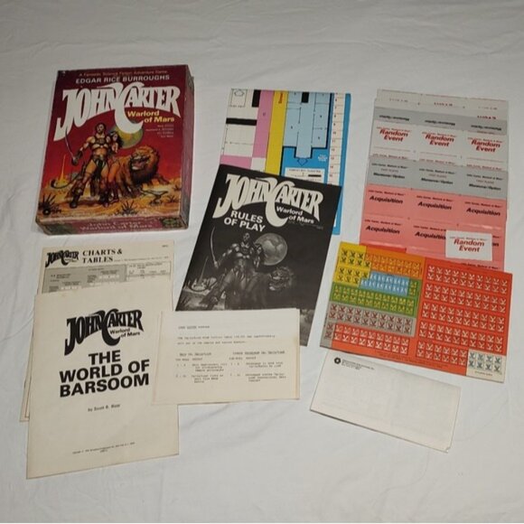 John Carter Warlord of Mars Role Playing Game 1979 SPI UNPUNCHED - Picture 2 of 14